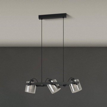 Eglo 780478 - Candeeiro suspenso CALERINO 3xE27/40W/230V preto