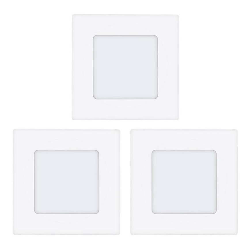 Eglo 78196 - CONJUNTO 3x Focos de encastrar LED FUEVA LED/2,7W/230V