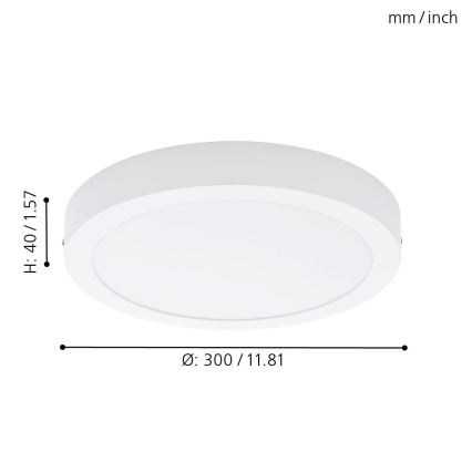 Eglo 78203 - Iluminação de teto LED FUEVA LED/22W/230V