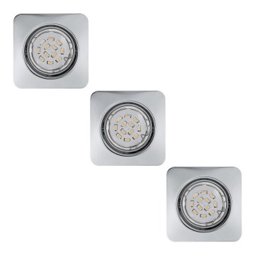 Eglo 78228 - CONJUNTO 3xLED Luz embutida PENETO 1xGU10/5W/230V