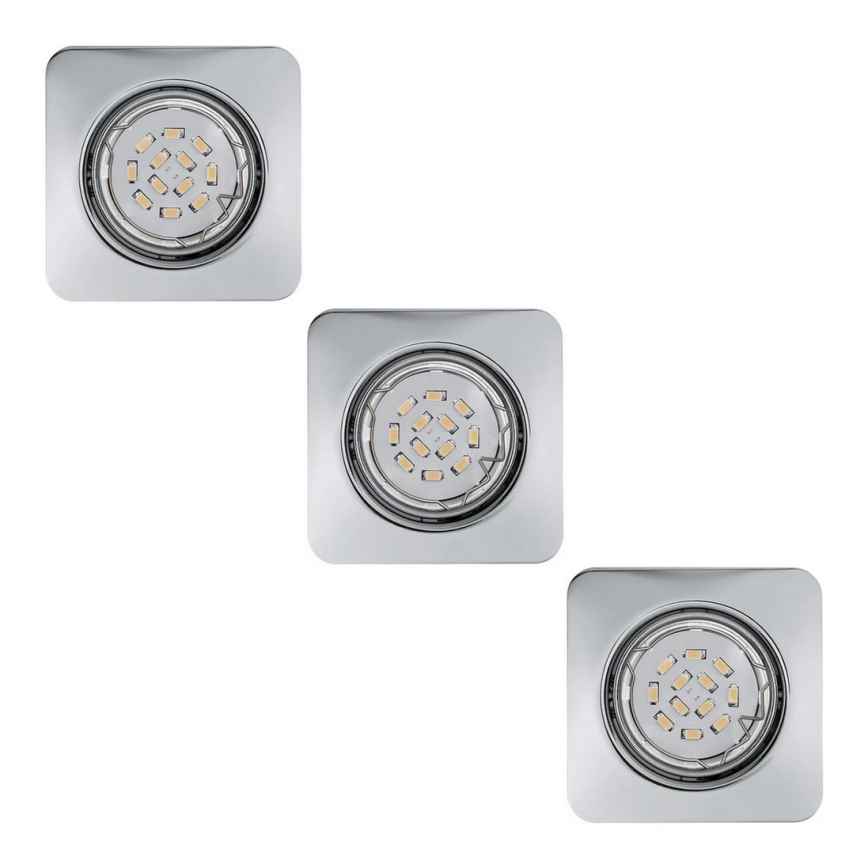 Eglo 78228 - CONJUNTO 3xLED Luz embutida PENETO 1xGU10/5W/230V