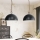 Eglo 78444 - Candeeiro suspenso HODSOLL 2xE27/40W/230V preto/castanho