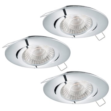 Eglo 78708 - CONJUNTO 3x Focos de encastrar LED TEDO 1xGU10/5W/230V