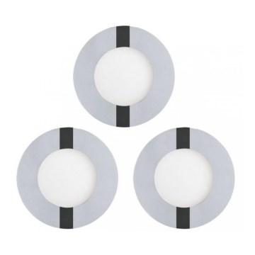 Eglo 78733 - CONJUNTO 3x Focos LED para embutir na casa de banho FUEVA 1xLED/2,7W/230V IP44