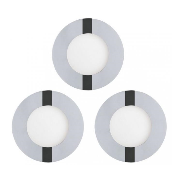 Eglo 78733 - CONJUNTO 3x Focos LED para embutir na casa de banho FUEVA 1xLED/2,7W/230V IP44