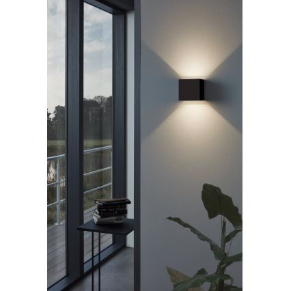 Eglo 79215 - Iluminação de parede exterior LED CALPINO 2xLED/3,3W/230V 3000K IP54 preto