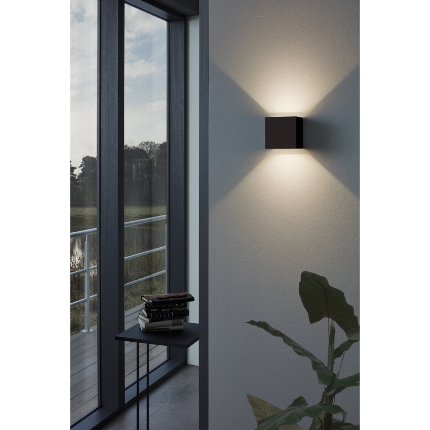Eglo 79215 - Iluminação de parede exterior LED CALPINO 2xLED/3,3W/230V 3000K IP54 preto