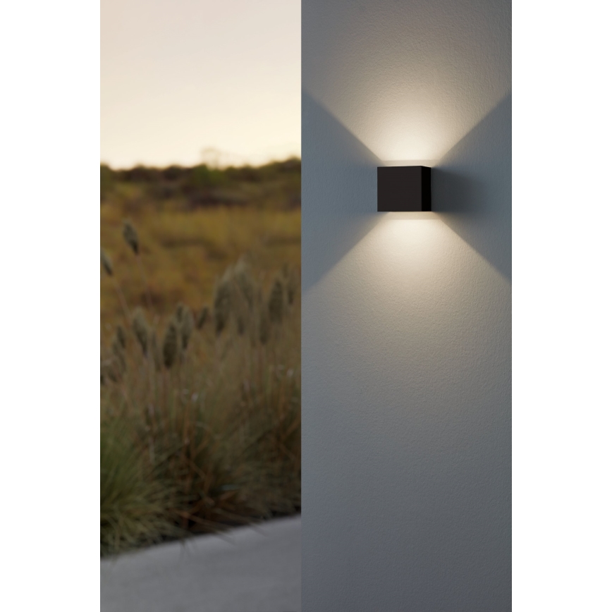Eglo 79215 - Iluminação de parede exterior LED CALPINO 2xLED/3,3W/230V 3000K IP54 preto