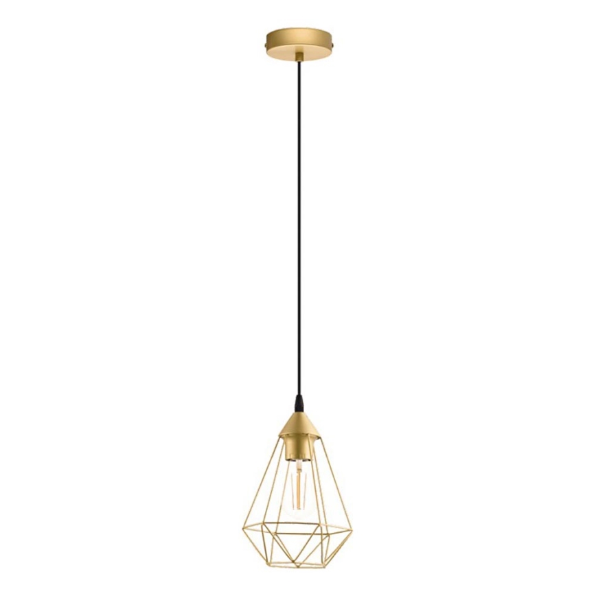 Eglo 79259 - Candeeiro suspenso BYRON com cabo 1xE27/60W/230V, latão