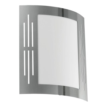 Eglo 79282 - Iluminação de parede exterior CITY 1xE27/60W/230V cromado brilhante IP44