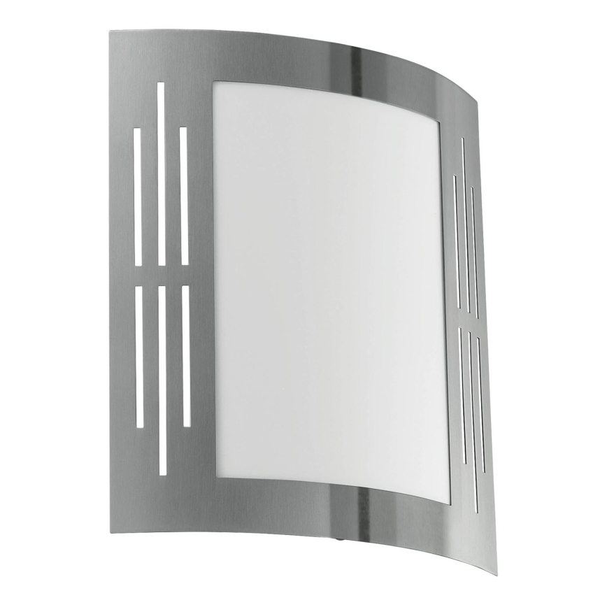 Eglo 79282 - Iluminação de parede exterior CITY 1xE27/60W/230V cromado brilhante IP44
