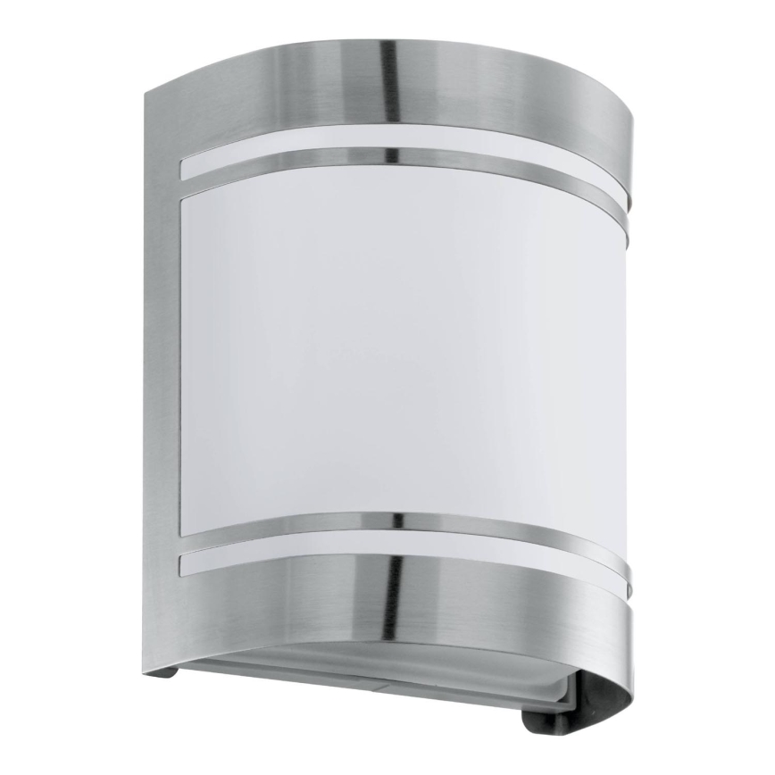 Eglo 79283 - Iluminação de parede exterior CERNO 1xE27/40W/230V cromado brilhante IP44