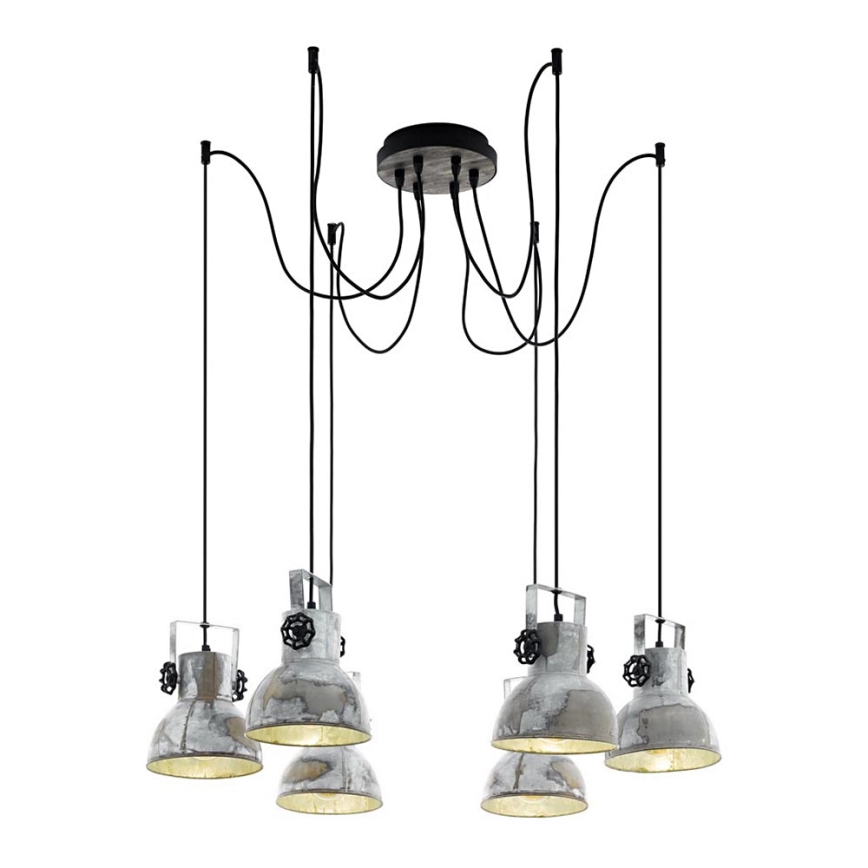 Eglo 79364 - Candelabro num fio BARNSTAPLE 6xE27/40W/230V