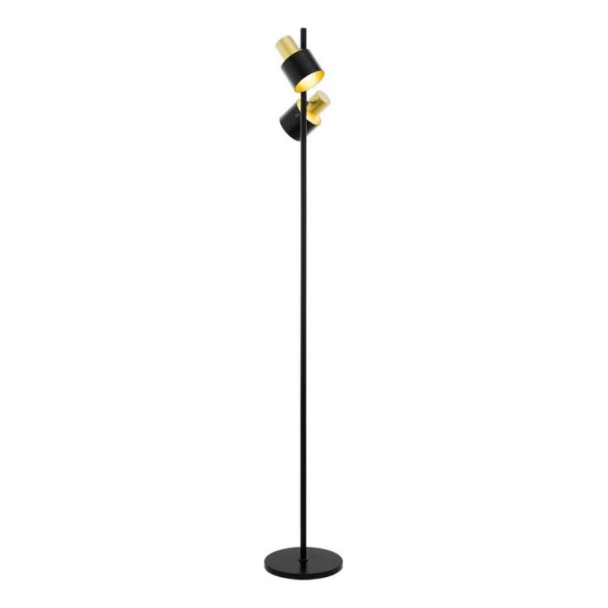 Eglo 79376 - Candeeiro de chão FIUMARA 2xE27/60W/230V preto/dourado