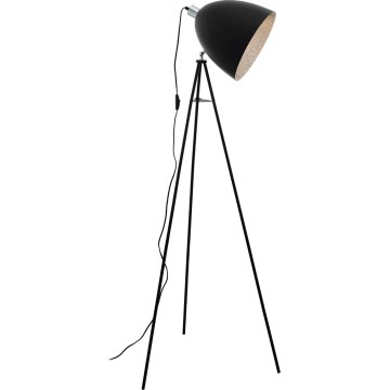 Eglo 79377 - Candeeiro de pé MAREPERLA 1xE27/60W/230V preto