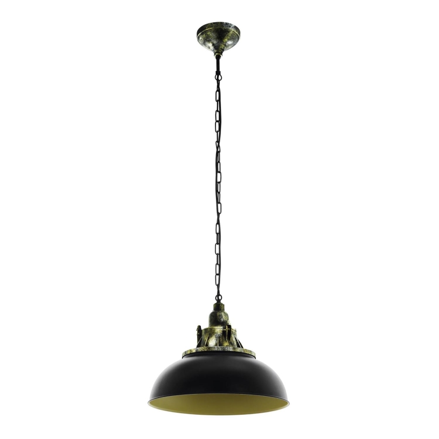 Eglo 79463 - Candeeiro suspenso PETRITOLI 1xE27/60W/230V preto