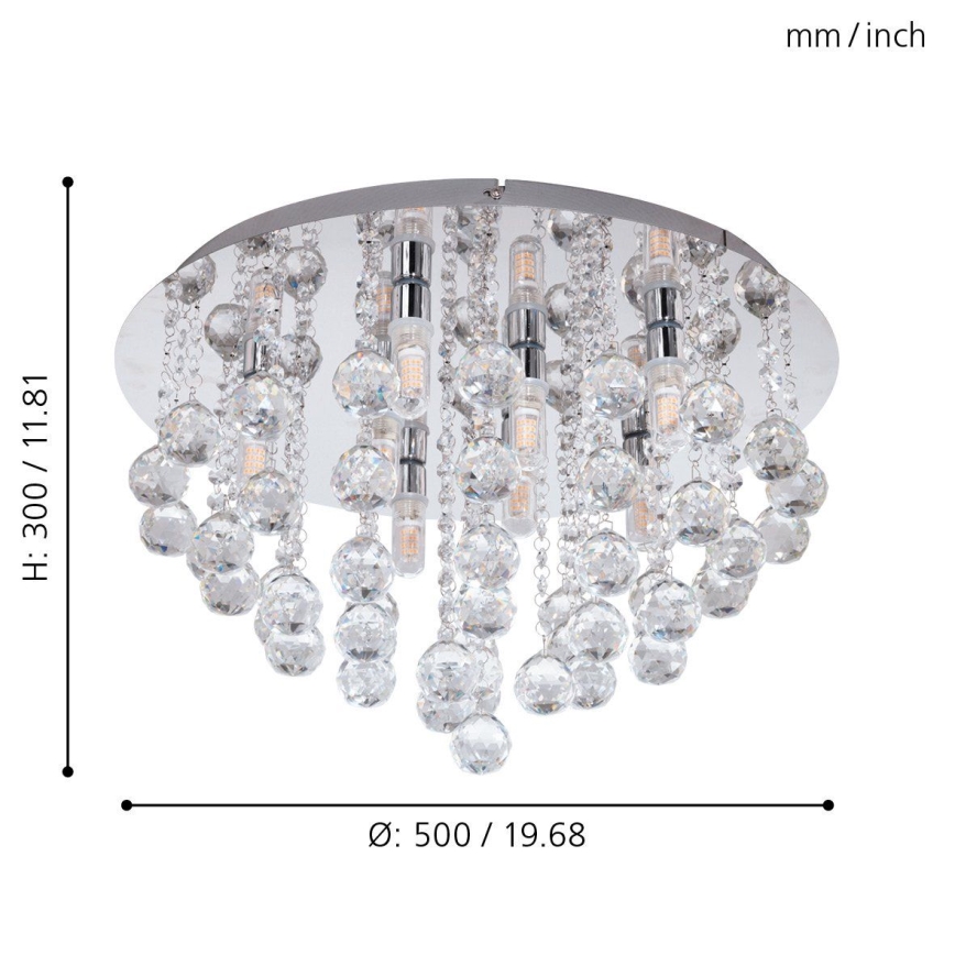 Eglo 79516 - Iluminação de teto para casa de banho LED MONTEPRANDONE 8xG9/3W/230V IP44 cromado brilhante