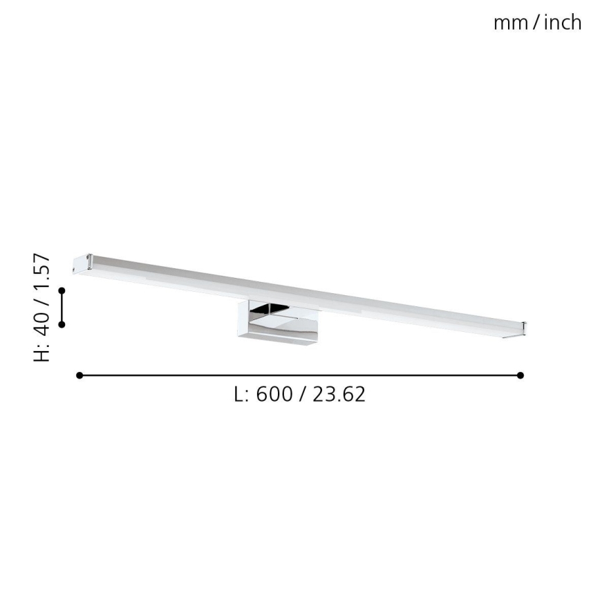 Eglo 79533 - Iluminação de espelho para casa de banho LED SARNOR LED/11W/230V 60 cm IP44 cromado brilhante
