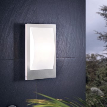 Eglo 79591 - Iluminação de parede exterior FLAMMIGNANO 1xE27/9W/230V IP44 cromado mate