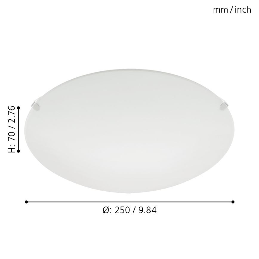 Eglo - Luz de teto embutida 1xE27/25W/230V