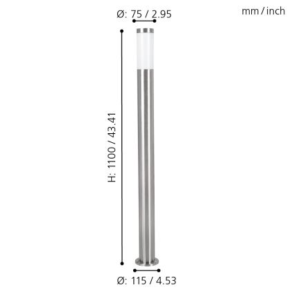 EGLO - Candeeiro exterior 1xE27/15W/230V IP65
