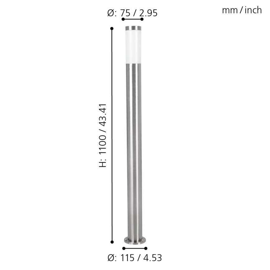 EGLO - Candeeiro exterior 1xE27/15W/230V IP65