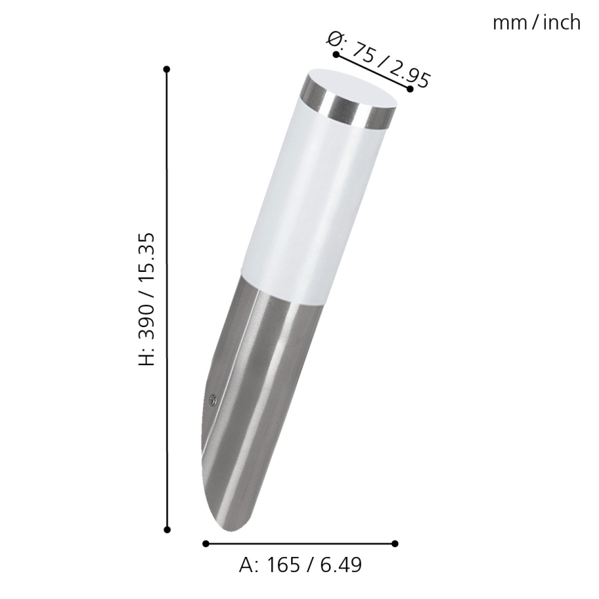 EGLO - Luz de parede de exterior 1xE27/15W/230V IP44