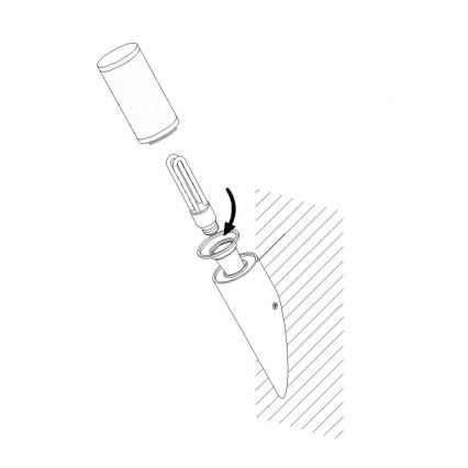 EGLO - Luz de parede de exterior 1xE27/15W/230V IP44