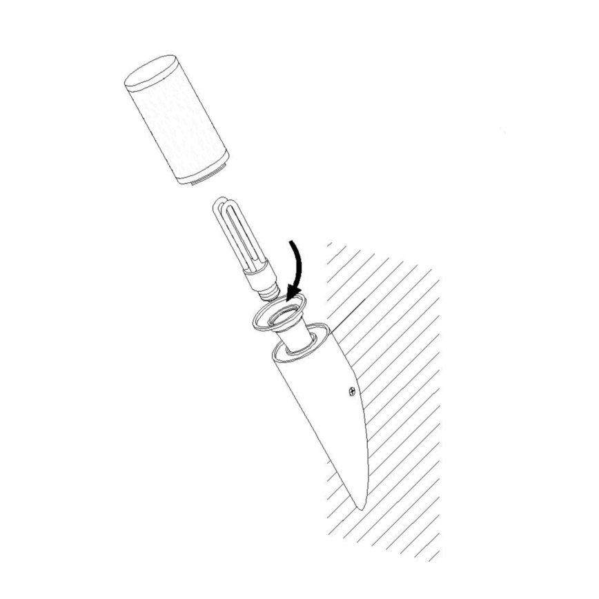 EGLO - Luz de parede de exterior 1xE27/15W/230V IP44