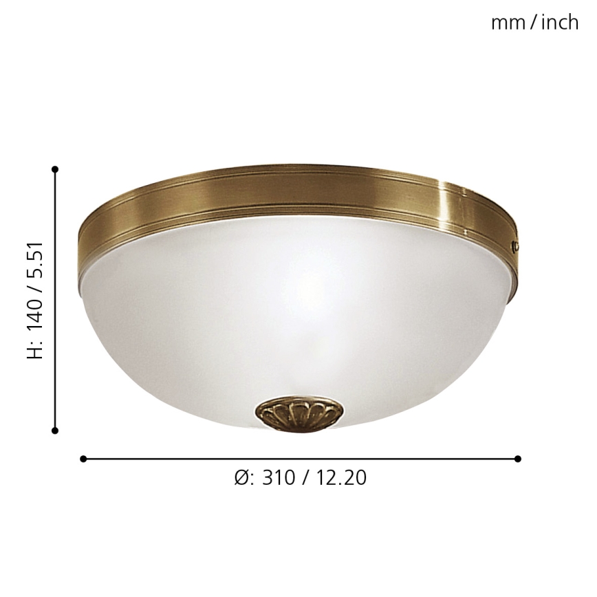 EGLO - Luz de teto 2xE27/60W/230V