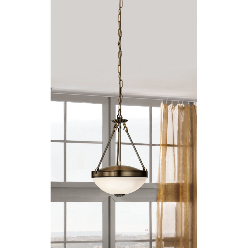 EGLO - Candeeiro suspenso 2xE27/60W/230V bronze