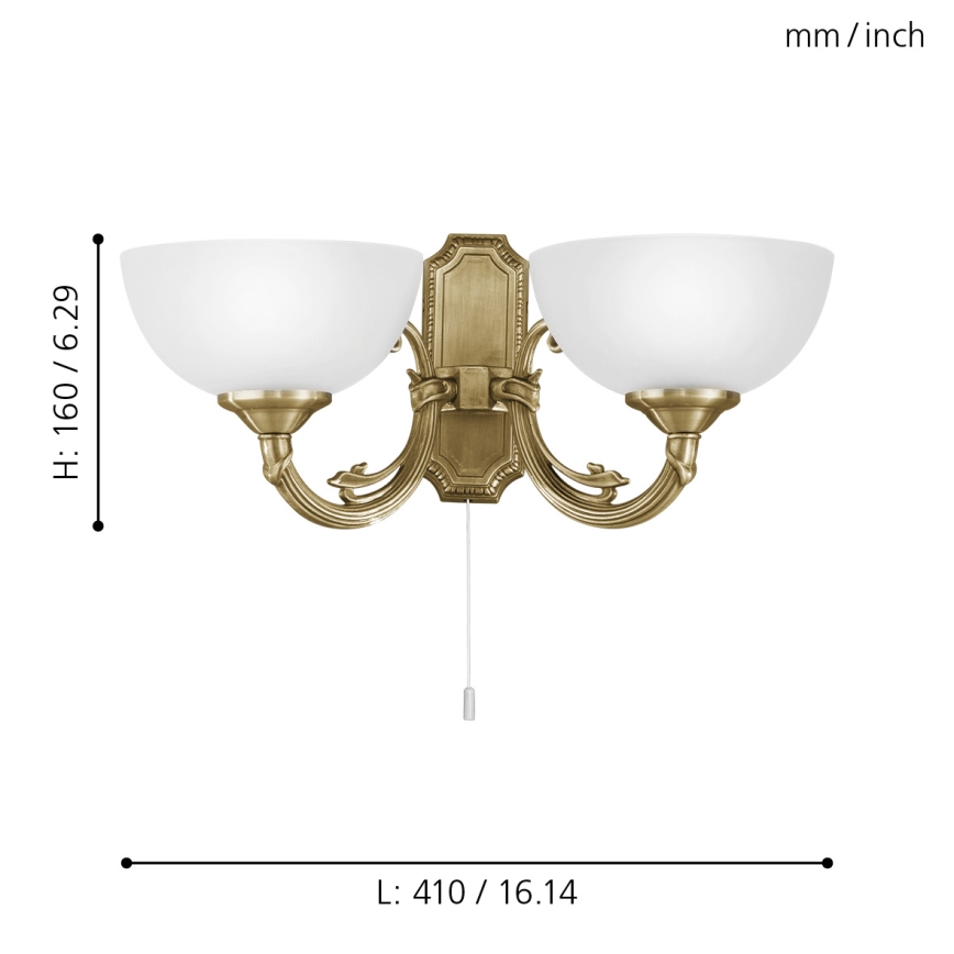 EGLO - Luz de parede 2xE14/40W/230V