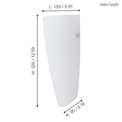 Eglo - Iluminação de parede 1xE27/60W/230V