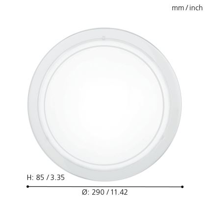 Eglo - Luz de teto 1 1xE27/60W/230V