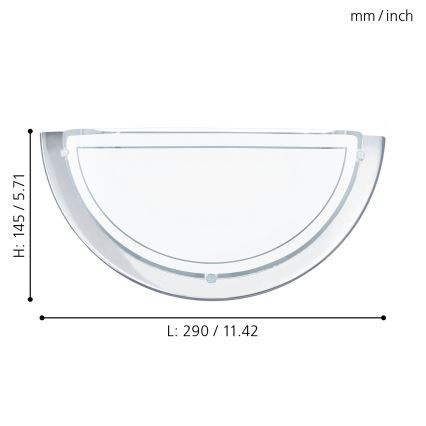 EGLO - Luz de parede 1xE27/60W