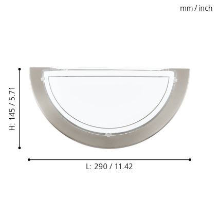 EGLO - Luz de parede 1xE27/60W