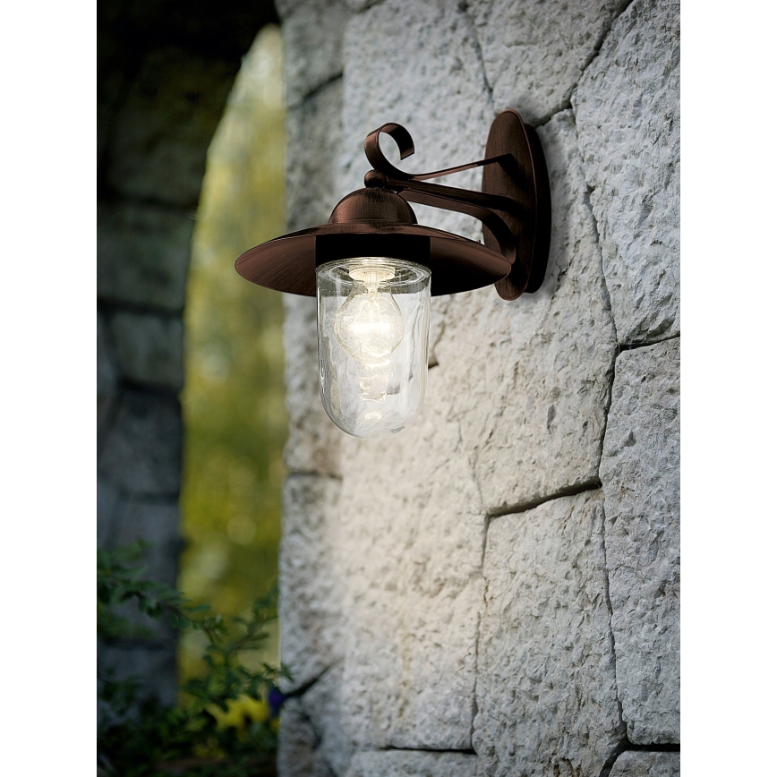 EGLO - Luz de parede de exterior 1xE27/60W IP44