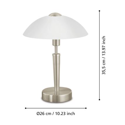 Eglo - Candeeiro de mesa com regulação 1xE14/40W/230V