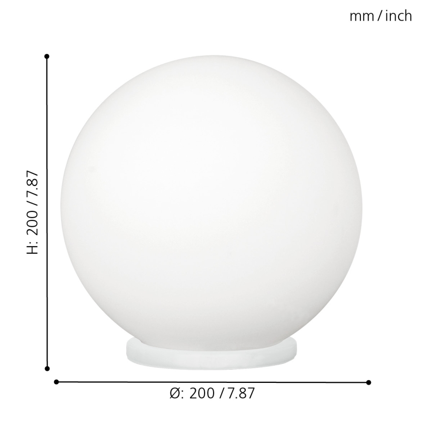 EGLO - Candeeiro de mesa 1xE27/60W/230V diâmetro 20 cm