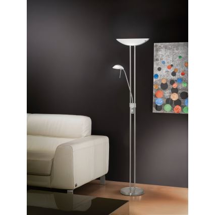 EGLO - Candeeiro de chão com regulação BAYA 1xR7s/230W+1xG9/33W cromado mate