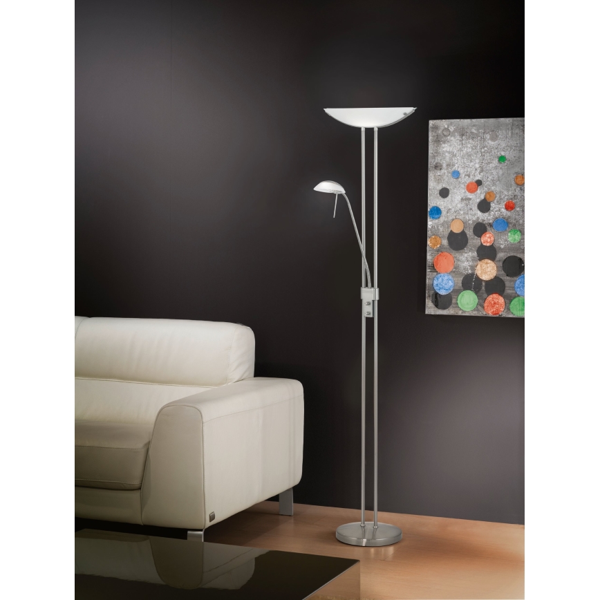 EGLO - Candeeiro de chão com regulação BAYA 1xR7s/230W+1xG9/33W cromado mate