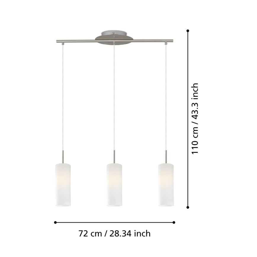 EGLO - Luz pendente 3 3xE27/60W