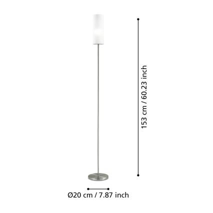 EGLO - Candeeiro de chão 1xE27/40W branco