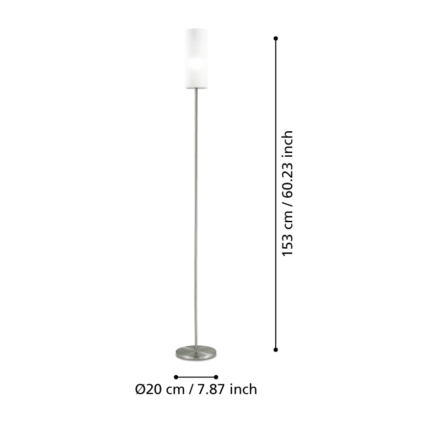 EGLO - Candeeiro de chão 1xE27/40W branco