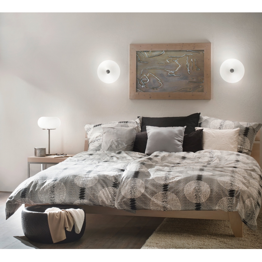 EGLO - Iluminação de teto OPTICA 2xE27/60W/230V vidro opaco diâmetro 35 cm