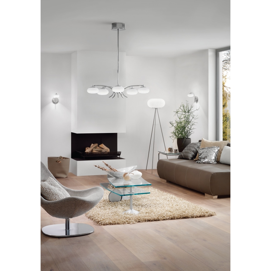 EGLO - Candeeiro de chão OPTICA 2xE27/60W diâmetro 35 cm