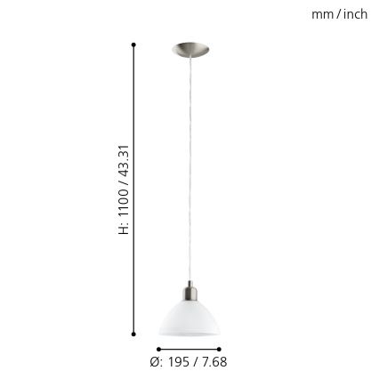 EGLO - Candelabro num fio 1xE27/60W