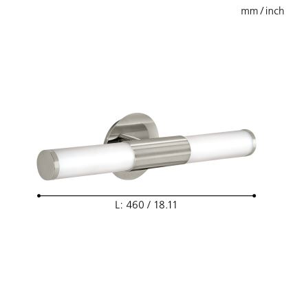 EGLO - Iluminação de parede de casa de banho 2xE14/40W vidro opalino branco IP44