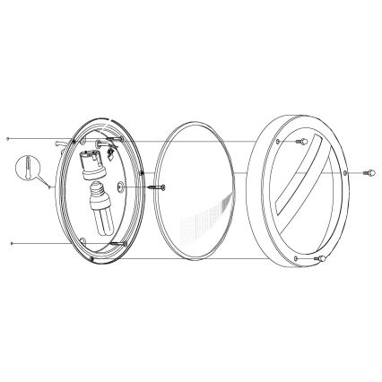 Eglo - Luz de parede de exterior 1xE27/15W/230V IP44