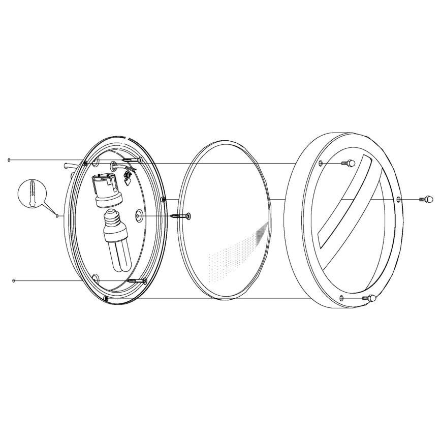 Eglo - Luz de parede de exterior 1xE27/15W/230V IP44